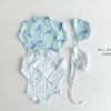 my bebe-藍色小清新長袖泳裝