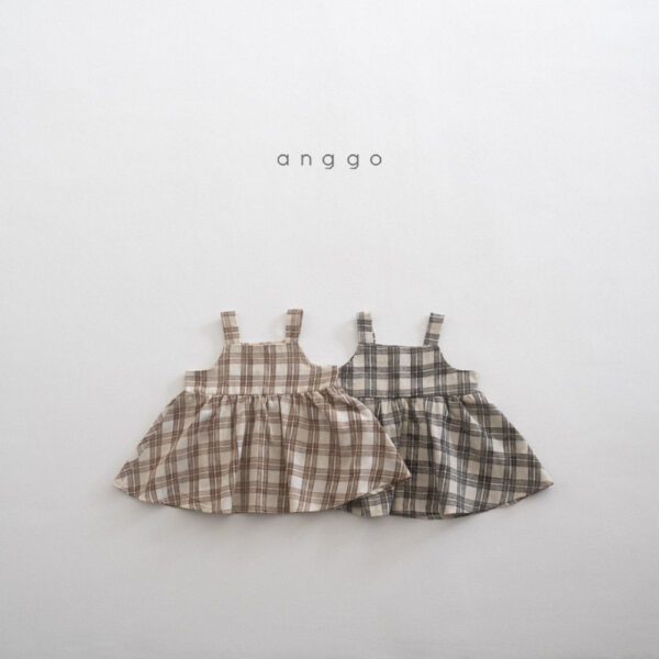 anggo-格紋背心洋裝