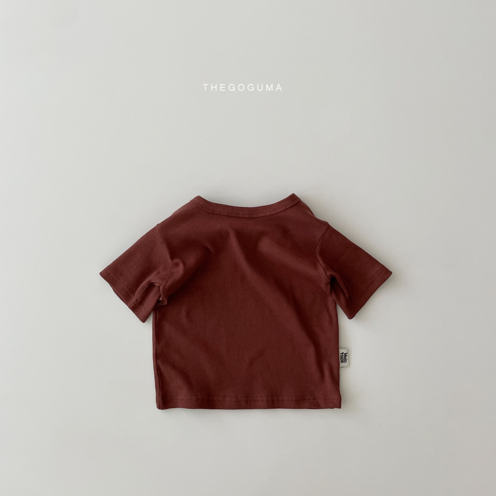 The Goguma-純色坑條短Tee