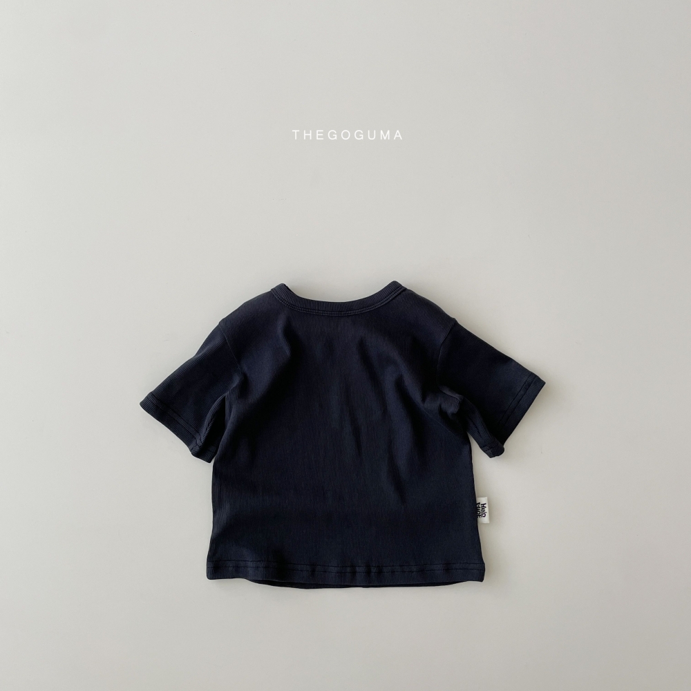 The Goguma-純色坑條短Tee