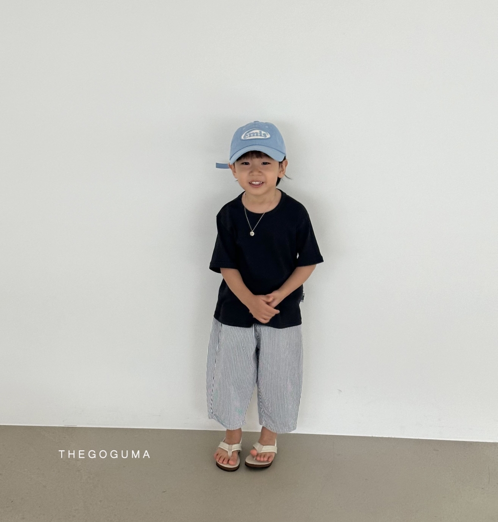 The Goguma-純色坑條短Tee