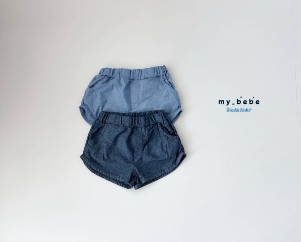 my bebe-鬆緊腰牛仔短褲