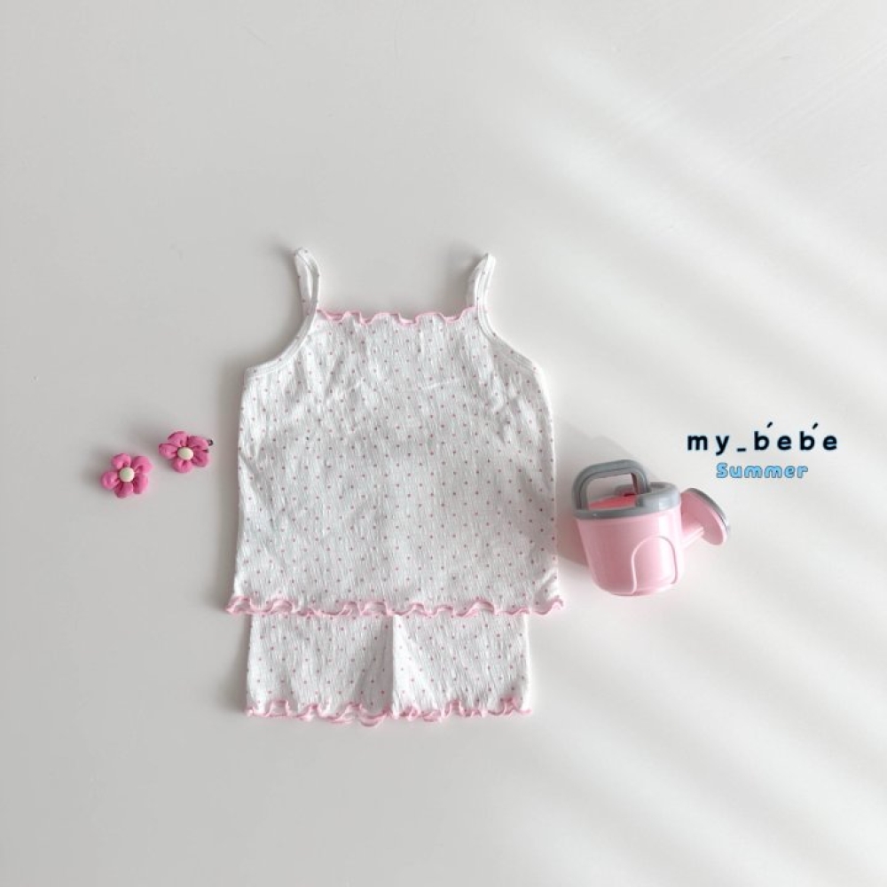my bebe-粉嫩系捲邊套裝