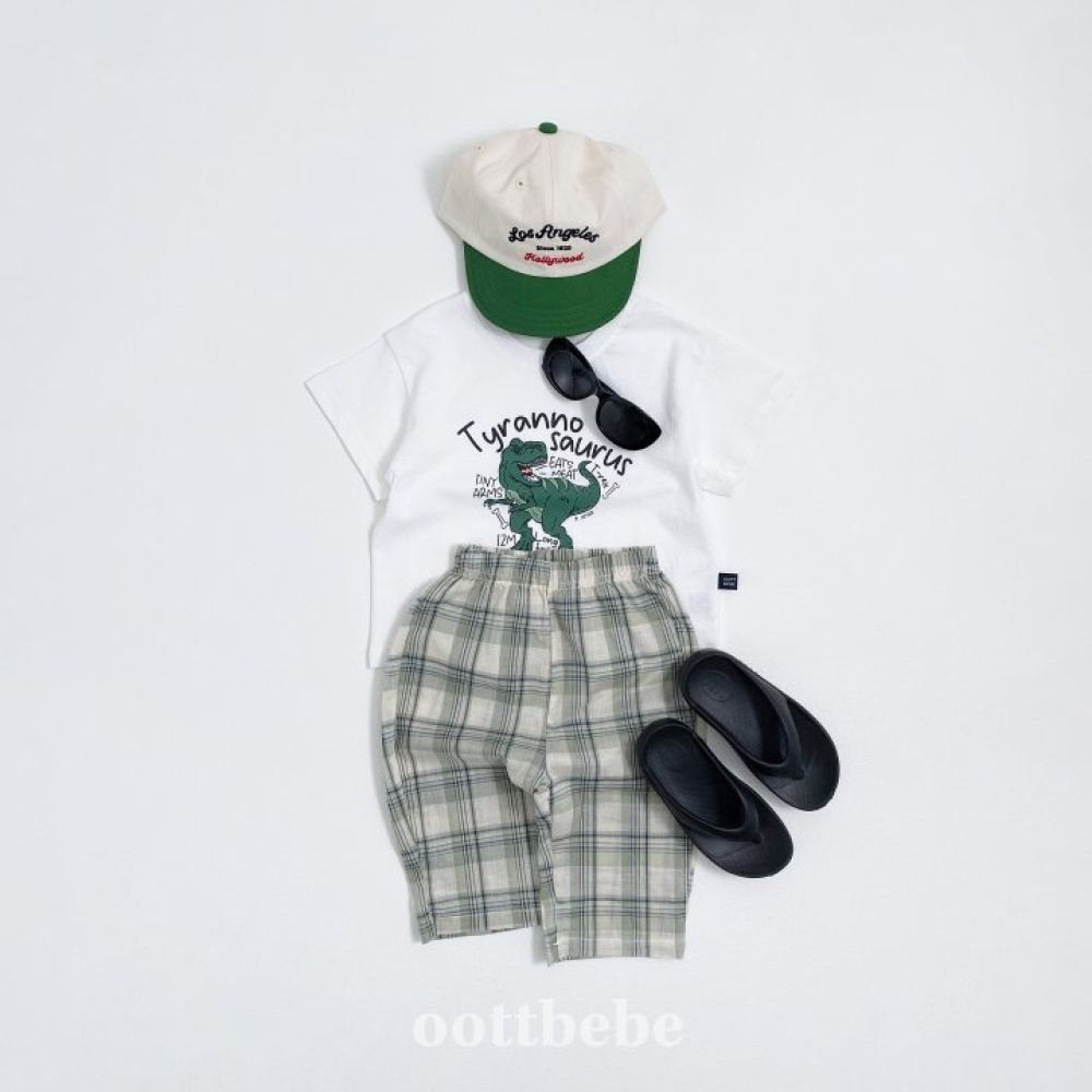 oottbebe-寬鬆格紋褲
