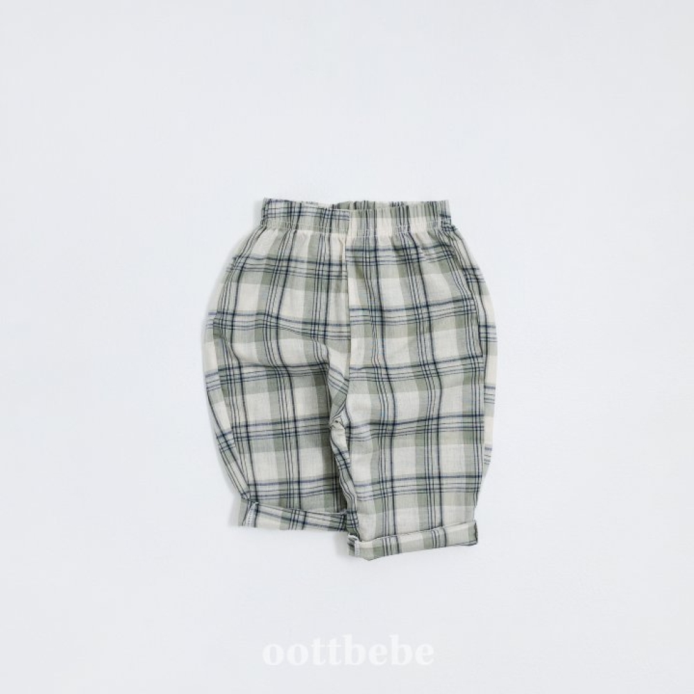 oottbebe-寬鬆格紋褲