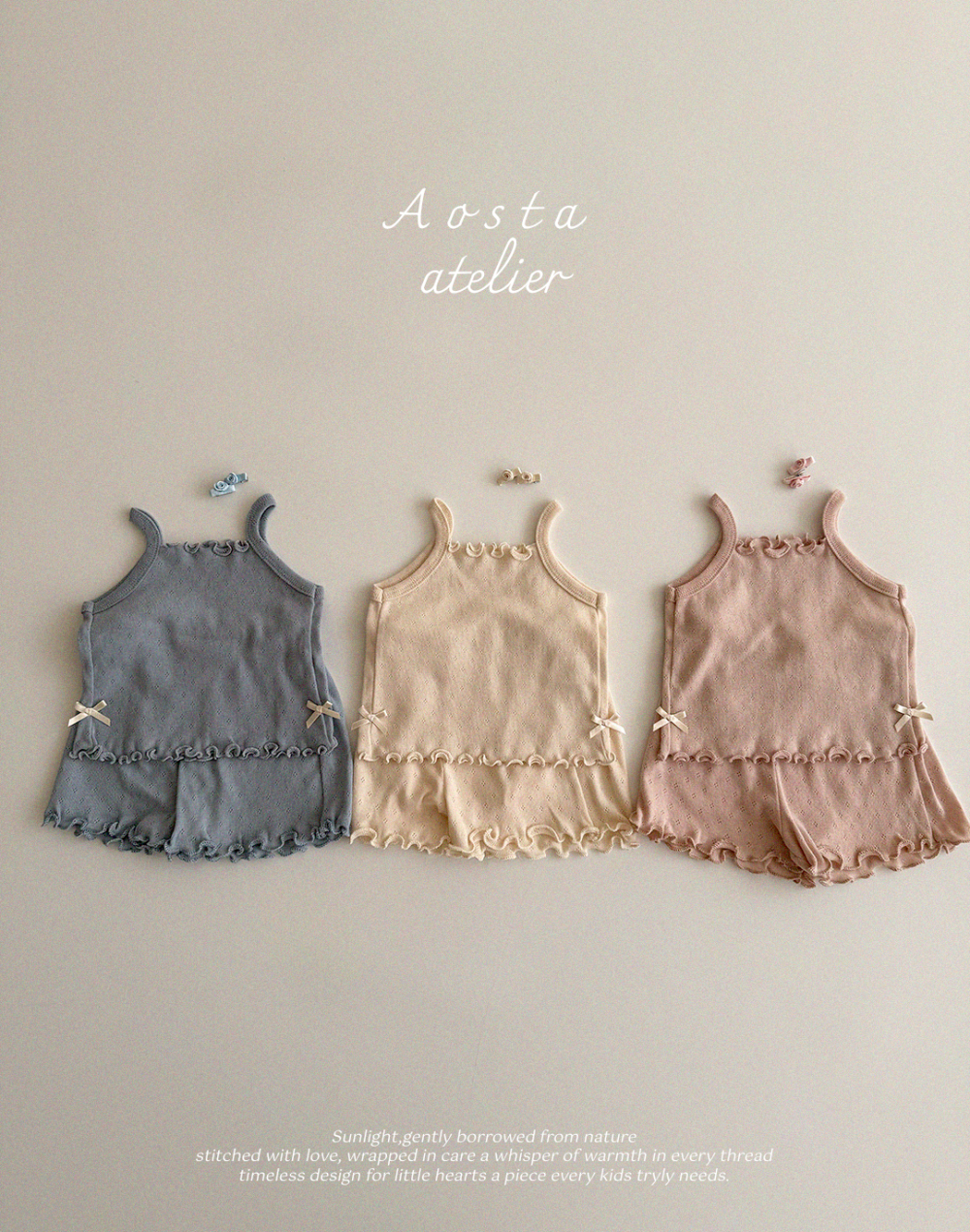 Aosta-蝴蝶結細肩帶背心