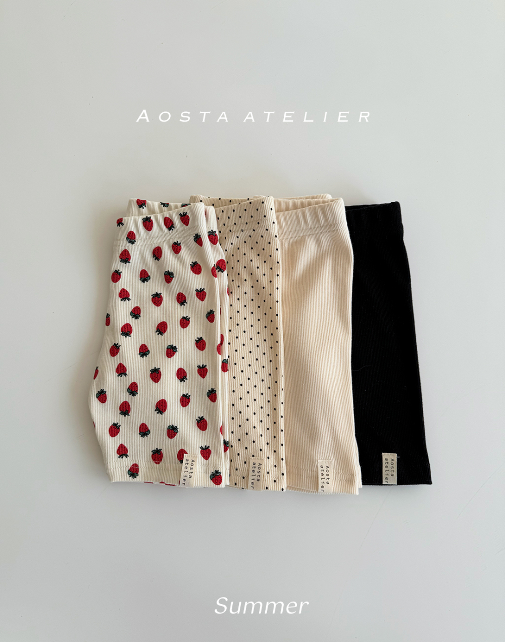 Aosta-小側標羅紋緊身褲