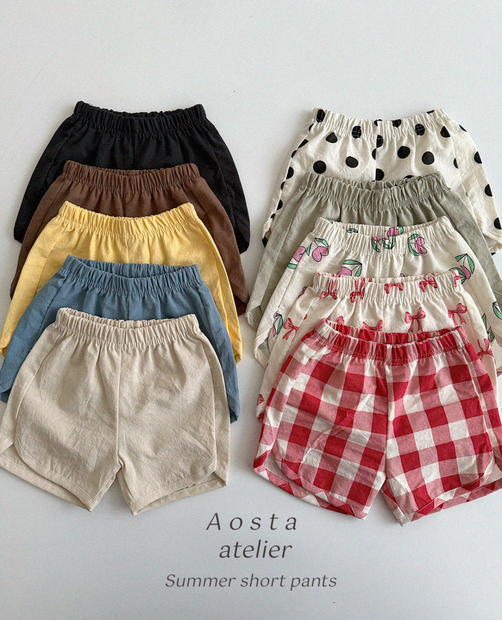 Aosta-素色&圖案短褲