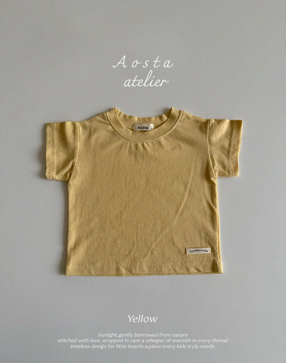 Aosta-基本款素色短Tee