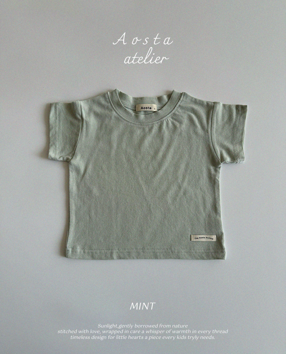 Aosta-基本款素色短Tee