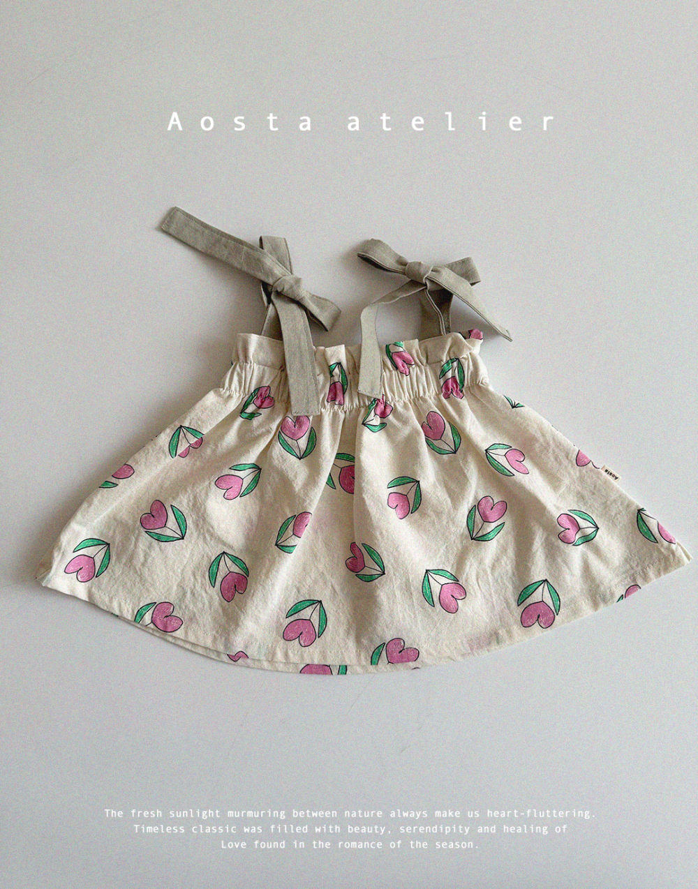 Aosta-可愛印花綁帶背心