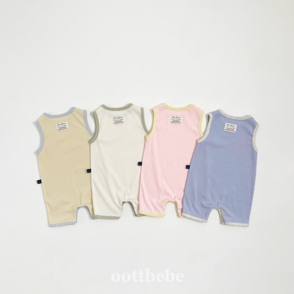 oottbebe-羅紋背心連身褲