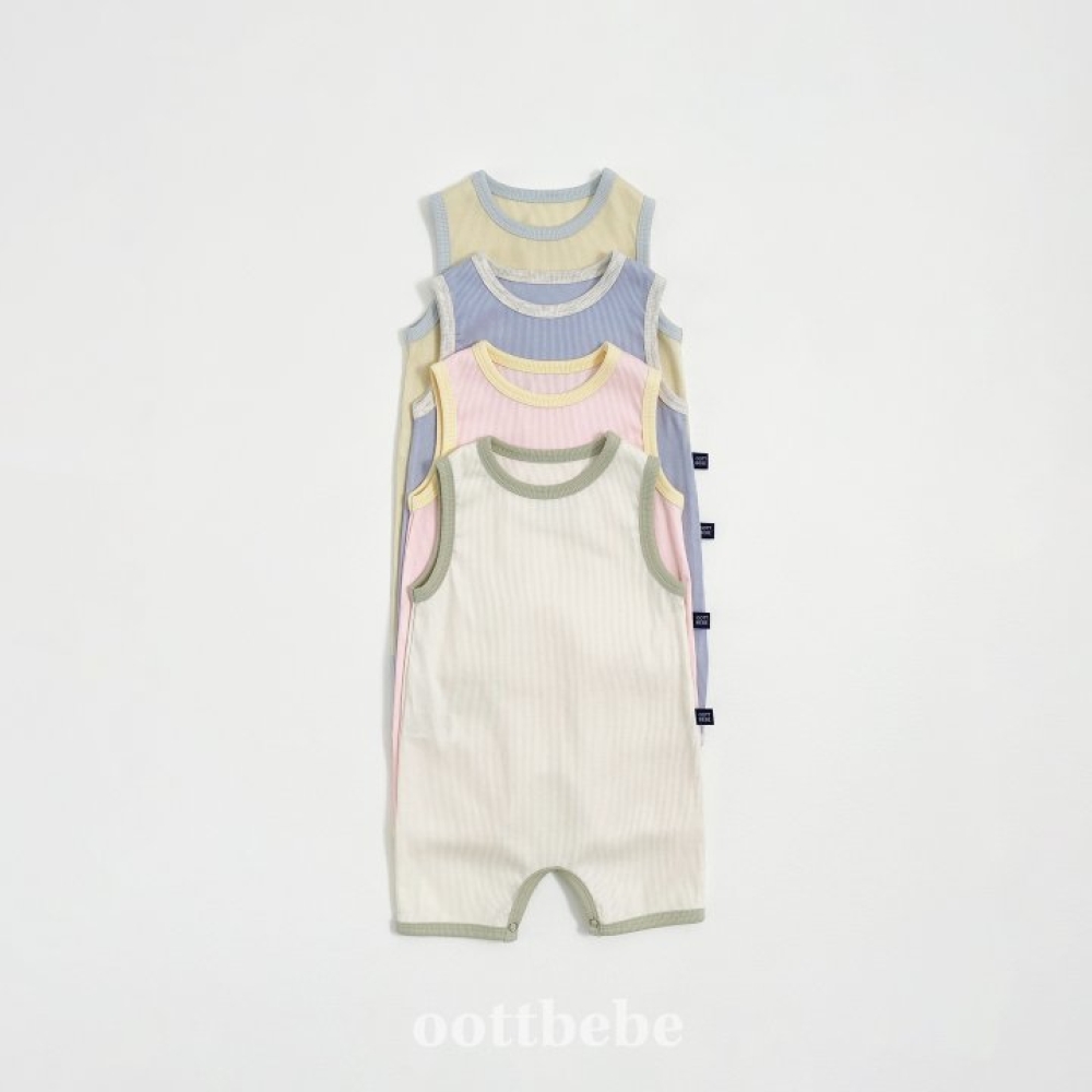 oottbebe-羅紋背心連身褲