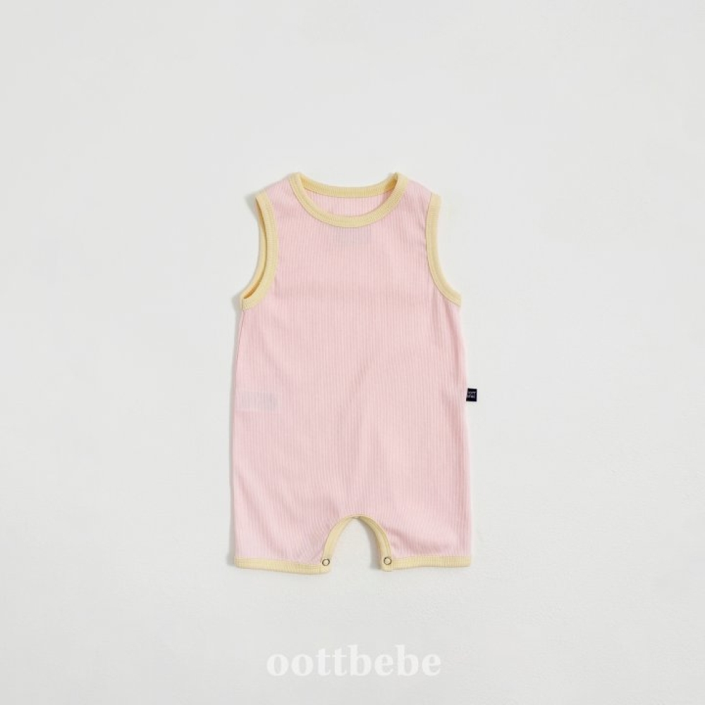 oottbebe-羅紋背心連身褲
