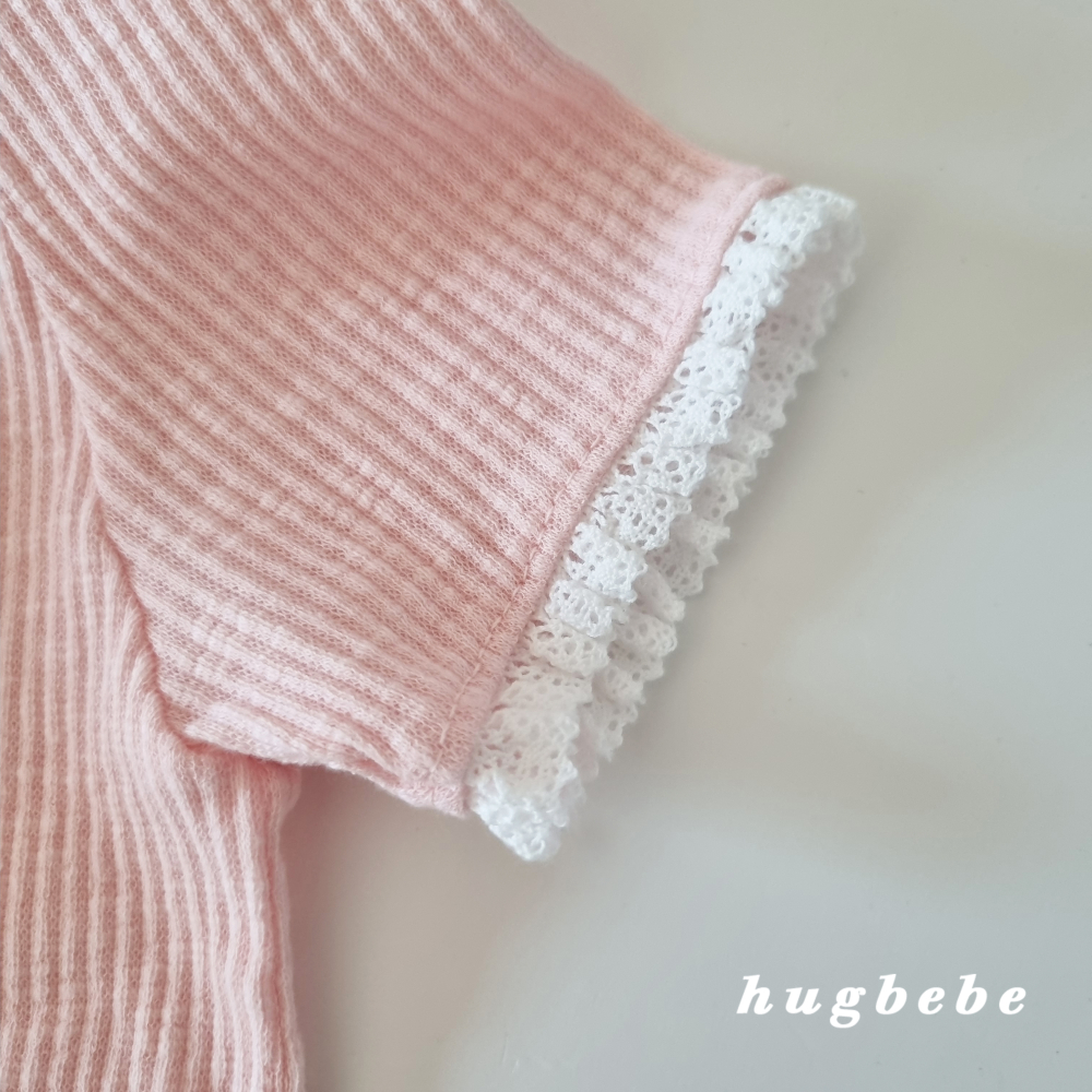 hug bebe-蕾絲U領上衣