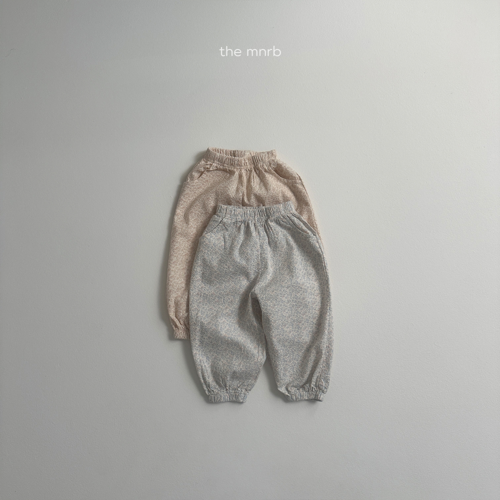 MINI ROBE-水彩印花棉紗褲
