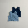 MINI ROBE-藍色排扣背心