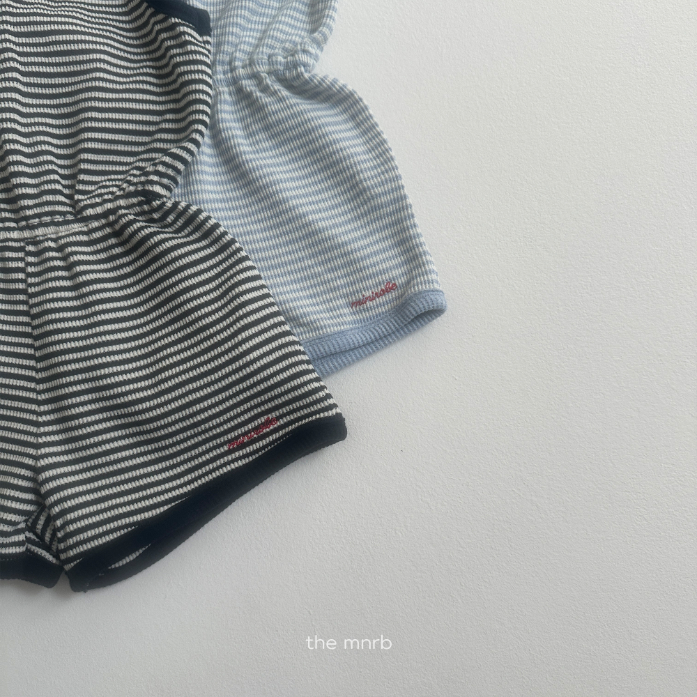 MINI ROBE-華夫格背心連身短褲