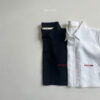 MINI ROBE-素色短袖襯衫