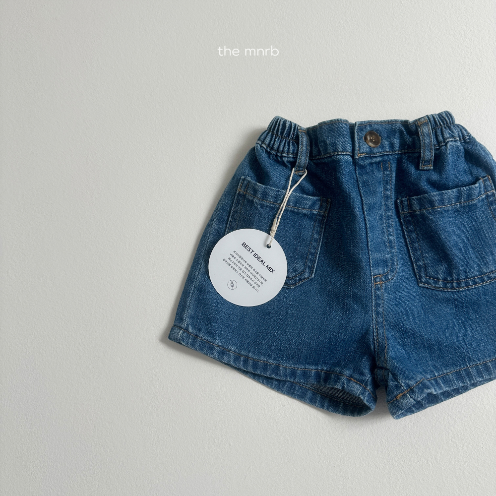 MINI ROBE-口袋牛仔短褲