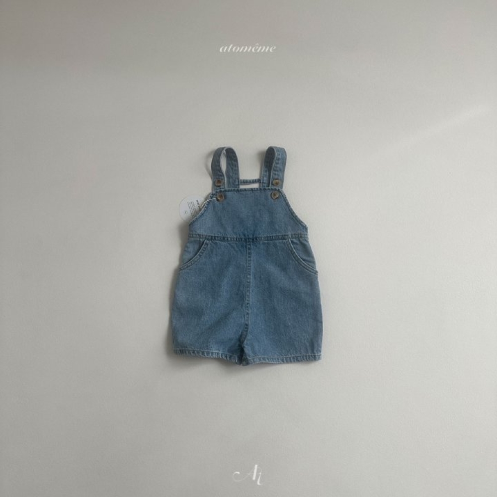 Atomeme-牛仔吊帶短褲
