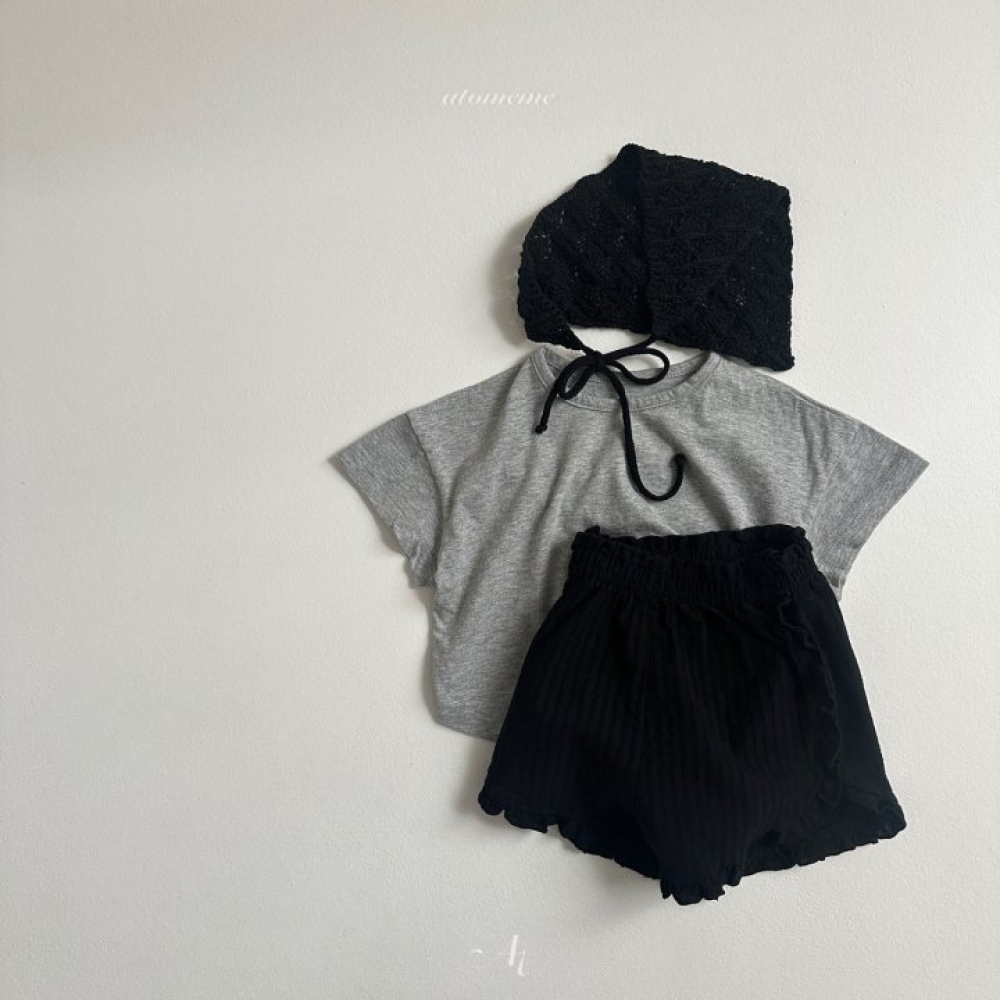 Atomeme-純色荷葉邊短褲