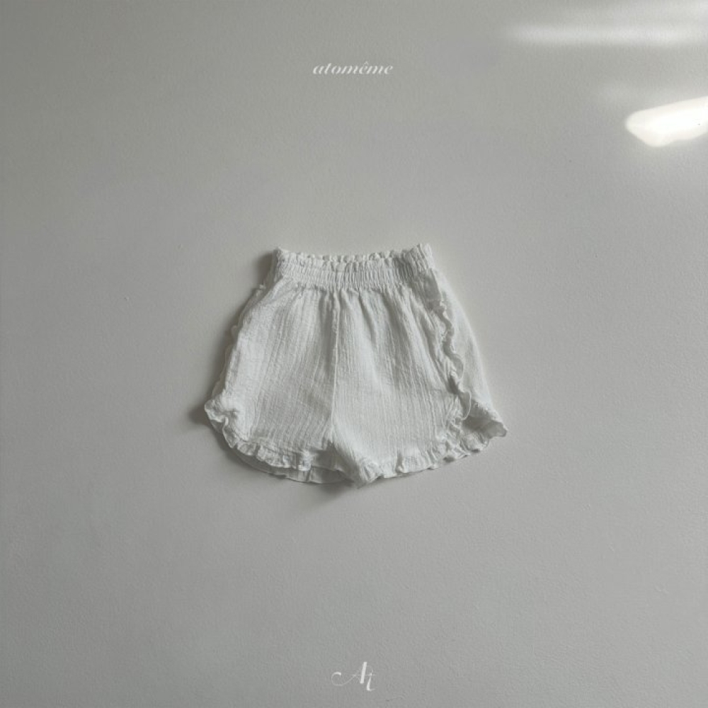 Atomeme-純色荷葉邊短褲